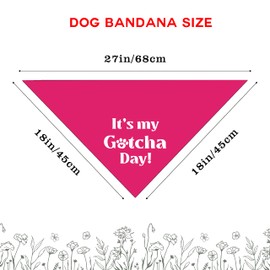 It's My Gotcha Day Dog Bandana Adoption Day Dog Bandana for Dogs Adoption Day Gifts for Dog Lover Puppy Bandanas for Small Medium Cat Dogs