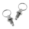 2 Pieces Locking Bolt with Pull Ring, Stainless Steel Spring