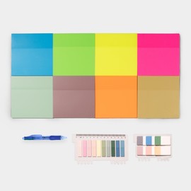 AbiVos 720 See Through Transparent Sticky Notes Set: Index Tabs, Highlighter & Multi-Pen for Students, Planners & Professionals, Organize, Highlight & Create with Ease.