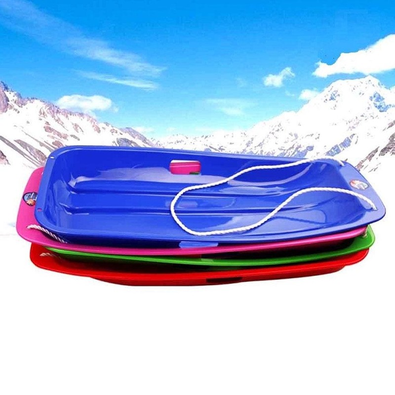 Plastic Winter Toboggan Snow Sled Thicken Durable Sleds for Kids