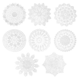 8 Pieces Of Lace Coasters, Dining Table Decorations, Ele And Simple Coasters, Dining Table Insulation Pads, Home Accessories.