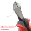7-Inch Heavy-Duty Diagonal Cutting Pliers, Side Cutters,Flush Cutters,Wire Cutters for