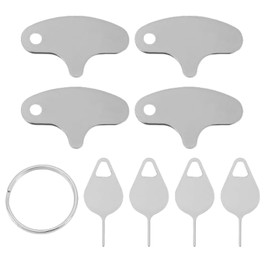 Shoyisenka 8-Piece doorbell Key Tool Set, Suitable for Blink and Eufy doorbells - Including Flat and Pointed Double Needle and Key Chain, doorbell disassembly and Replacement Tool (Silver)