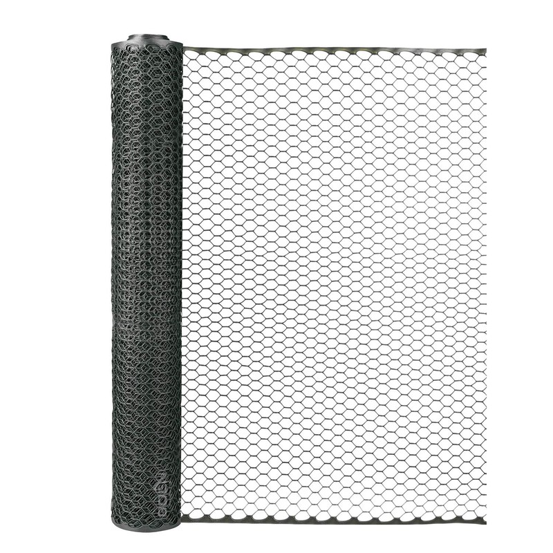 Boen Plastic Hex Chicken Wire Mesh Temporary Fence Roll (4'