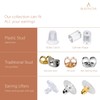 BEADNOVA Earring Backs Replacements Earring Backing Silver Plated Pierced Hypoallergenic