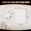 White Small Gift Bags with Tissue Paper, YACEYACE 10Pcs 5.25"x3.75"x8"