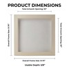 30x30 Shadow Box Frame White Washed Wood | with a