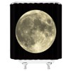 WUASDCS Full Moon Shower Curtain Mysterious Gray Planet Black Background