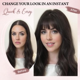 SARO-UP Hair Toppers for Women Real Human Hair Toppers for Women with Thinning Hair Pieces with Bangs Top Handmade Swiss Base HairPieces 10Inch (Medium Auburn Brown)