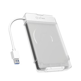Icy Box IB-AC703-U3 USB 3.0 zu SATA Adapter für 2,5" (6,35 cm) HDD/SSD mit Schutzbox für Adapter & Laufwerk, SATA III, UASP