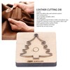Leather Cutting Die Christmas Tree Alloy Steel and Birch Wood