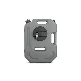 Rough Country 10L/2.6 Gallon Flat Fluid Container with Lockable Mount - Storage & Transport Non-Potable Liquids. Gray