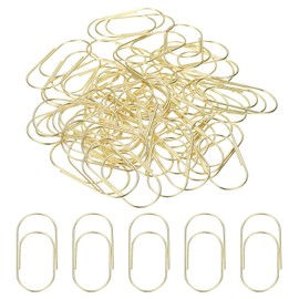 PATIKIL 50 Pcs 2x1" Large Paper Clips Metal Paper Clips for Office Supplies Document Organization Binder Bookmark Planner Large Rust Resistant Strong Durable Bulk Gold