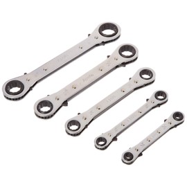Apollo Tools DT1212 SAE Ratcheting Wrench Set, 5-Piece, Black