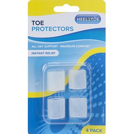 4 in a Pack Toe Protectors - Soft Gel Toe Sleeves to Reduce Foot Pain