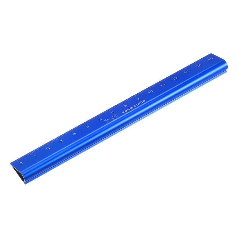 sourcing map Aluminum Hollow Scale Ruler 15cm Metric Triangular Metal