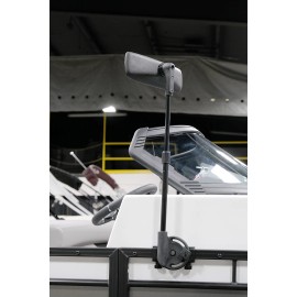 Maverick Advantage Extra Large Pontoon Boat Mirror (5" x 11.8") & Bracket, New, Folding, Adjustable