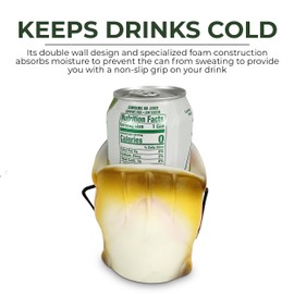 Rivers Edge Products Rivers Edge Products Insulated Can Coozie - 12 Oz Double-Walled Foam Can Coozie - Outdoor Drink Sleeve Cooler for Beverage, Soda, Beer - Novelty Gag Gift for Camping, Fishing