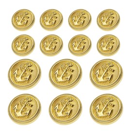 14pcs Metal Gold Blazer Buttons Set 18mm 23mm Gold Buttons for Suit Coat Uniform Jacket Blazer Buttons for Men Suits Buttons