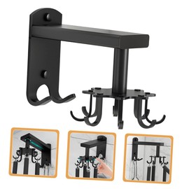 Milisten 1 Set Kitchen Swivel Hook Wall Hangers Hanging Utensil Hook Measuring Cup Organizer Wall Mount Clothing Hooks to Rotate Clothes Hook Wall-mounted Aluminum Alloy