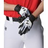 UA Clean Up Batting Gloves 6001310 (002), Black, White, Black,