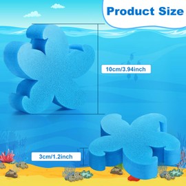 Patelai 40 Pcs Hot Tub Sponge Spa Cleaning Sponges for Hot Tub Oil Absorbing Cleaning Scum for Spa, Bathtub and Swimming Pool to Soak up Oils Bathtub Accessories(Blue Starfish)
