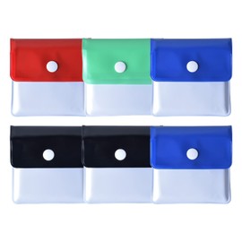 Pinsheng 6-Piece Pocket Ashtray Ash Bag PVC Heat Resistant Fireproof Portable Mini Ashtray for Outdoor Smokers, 3 Colours