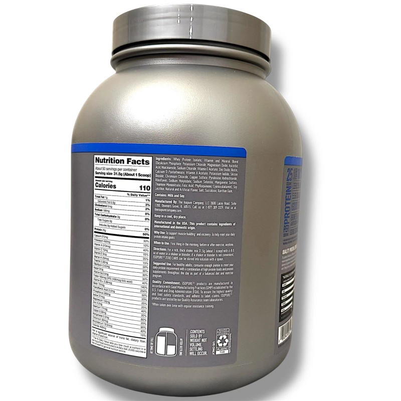 ISOPURE Zero Carb Protein Powder Vanilla 25G Protein 3.47 LB