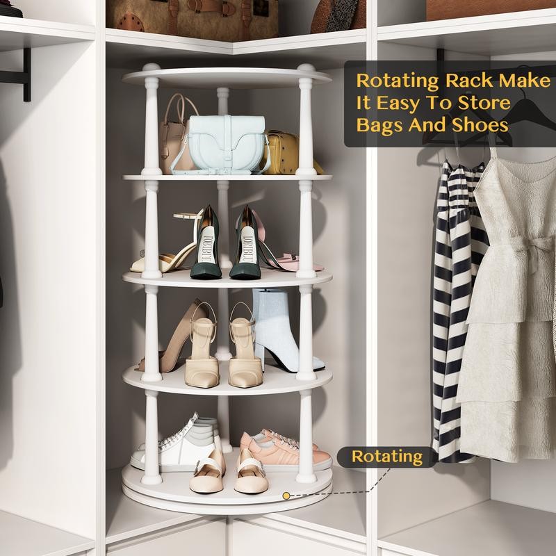 SULIVES 360° Rotating Space-Saving Shelf – Easy Install & Clean,