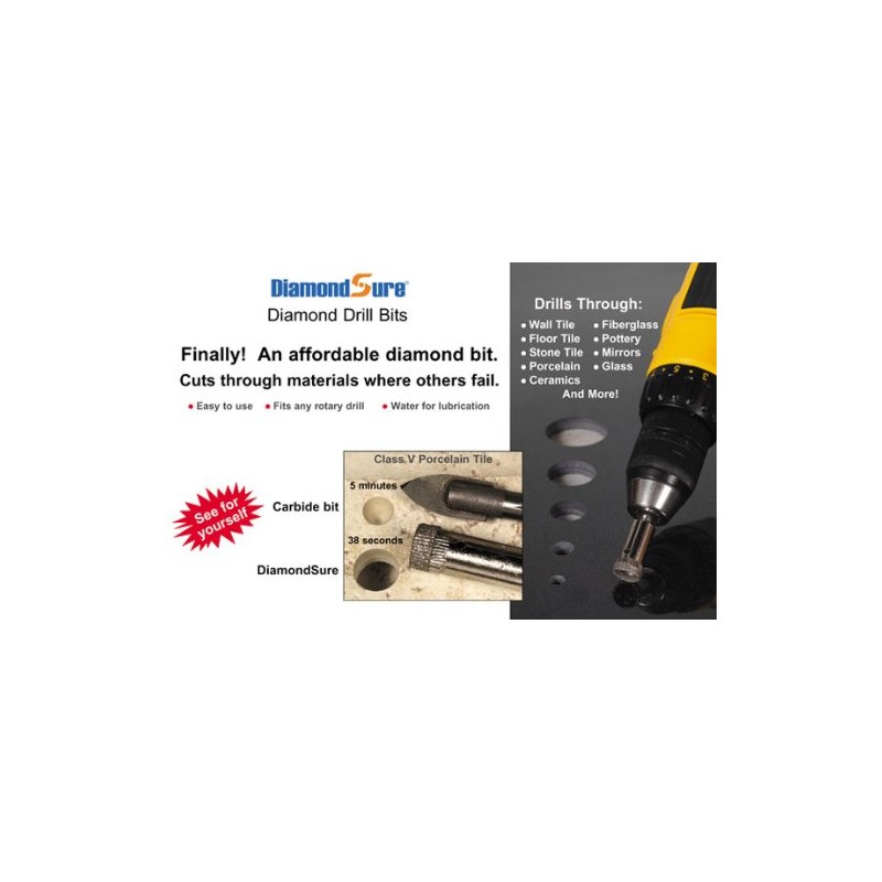 2-1/4" 57.5 mm DiamondSure Diamond Hole Saw Drill Bit for