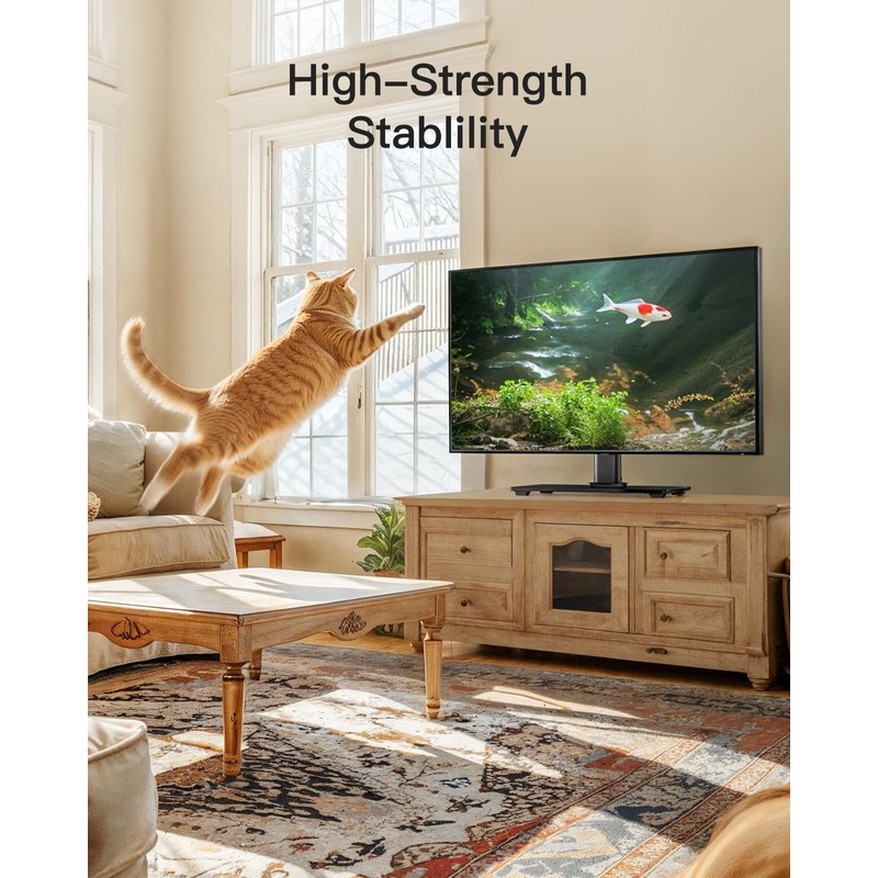 PERLESMITH Universal TV Stand, Table Top TV Stand for 32-60
