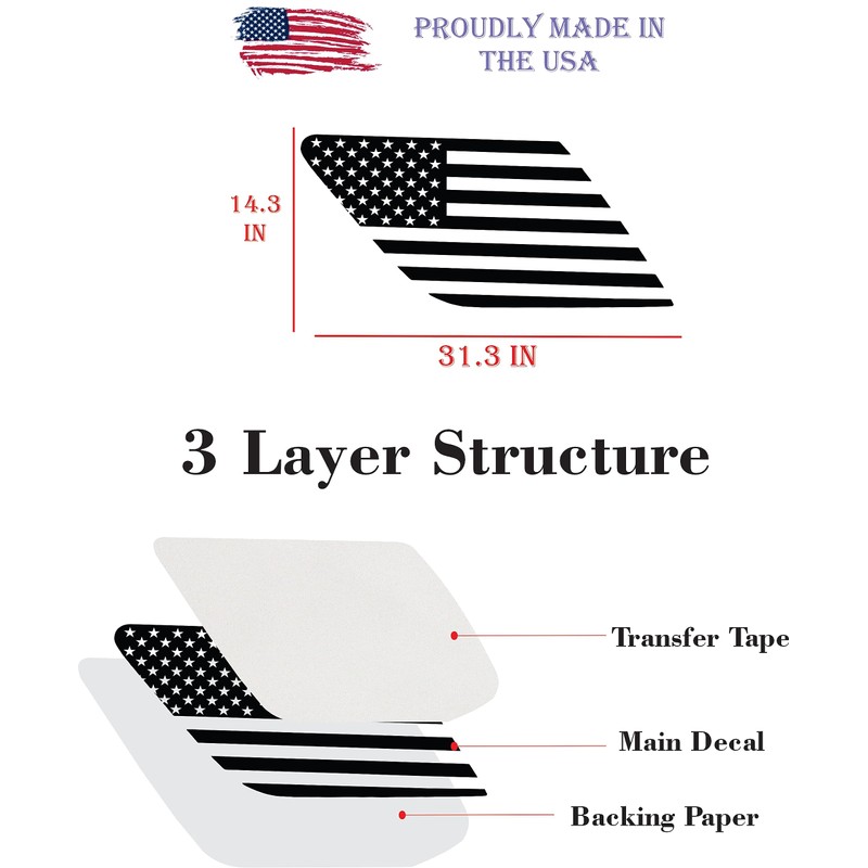 Compatible with Ford Explorer 2011-2019 | Precut American Flag Window