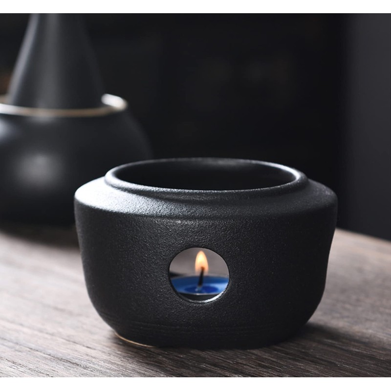 Tosnail 7 Pieces Ceramic Japanese Sake Set with Warmer, Hot