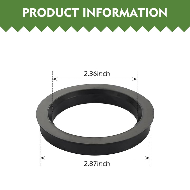 4 PCS Hub Centric Rings, 2.87" OD 2.36" ID Plastic