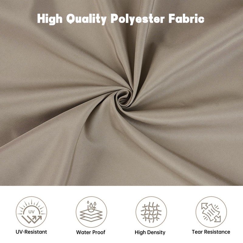 10x12 Gazebo Curtains Outdoor Waterproof, 4 Privacy Side Panels(Brown)
