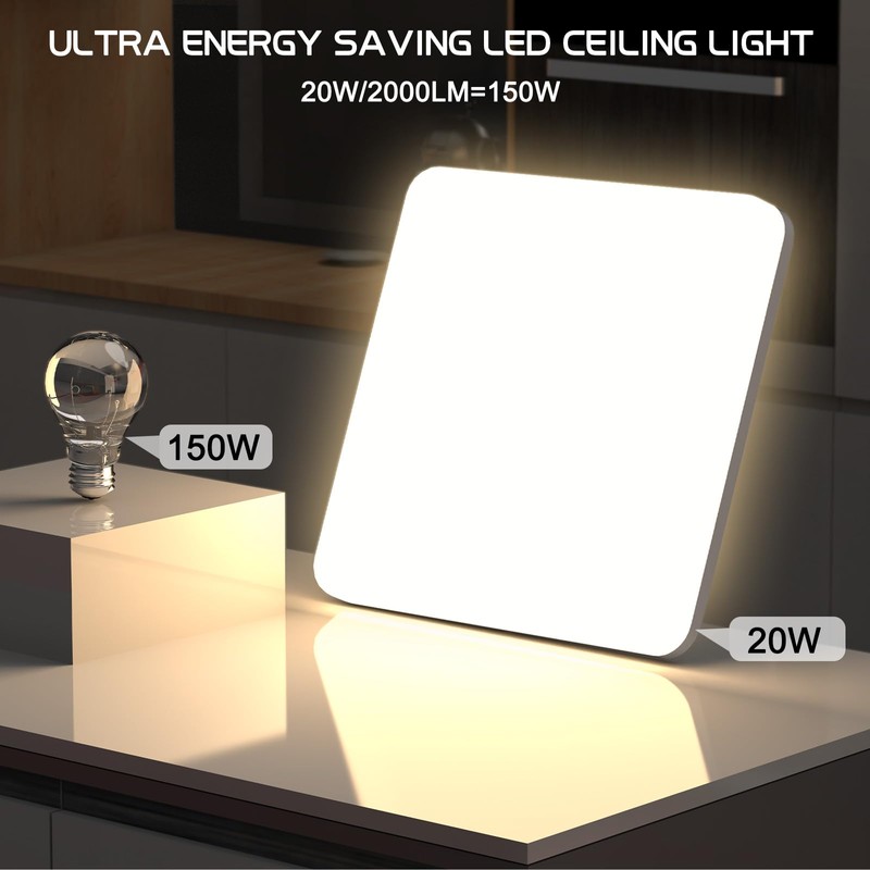 OUILA LED Ceiling Light, 20 W 2000 LM Ceiling Light