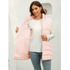 MODERN BUBBLE Long Puffer Vest for Women with Hood Thickened