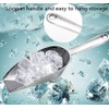 Ice Scoop, 2 Pack Square Mouth Aluminum Alloy Supermarket Bar