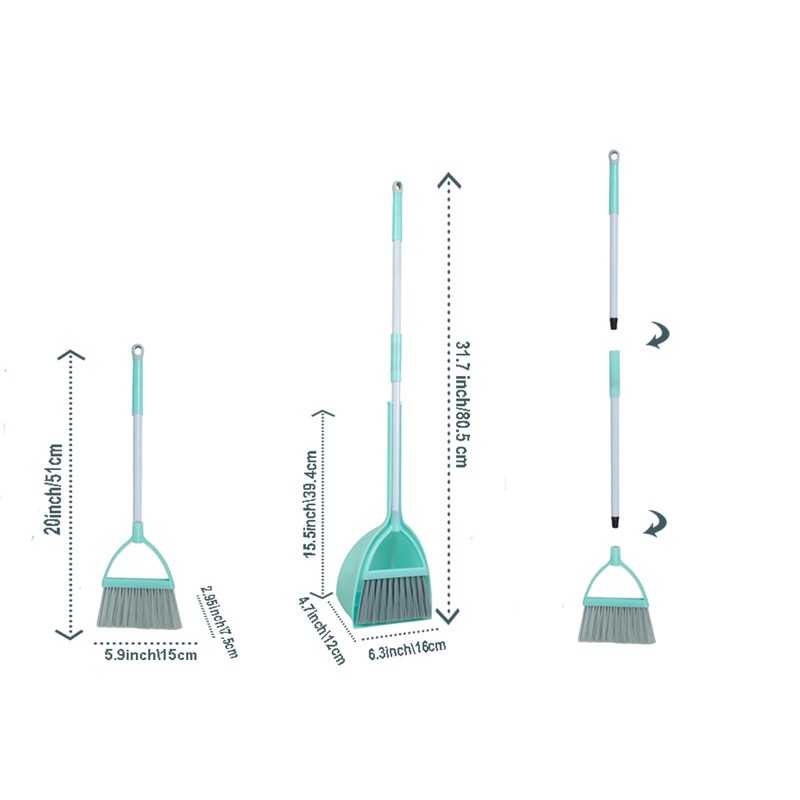 Xifando Mini Broom with Dustpan-Small Housekeeping Cleaning Sweep for Kitchen