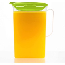 LocknLock Aqua Fridge Door Water Jug | Clear Pitcher | BPA Free Plastic Pitcher with Lid | 2 Quart Pitcher with Lid for Water, Juice, Tea & More Beverages, Green