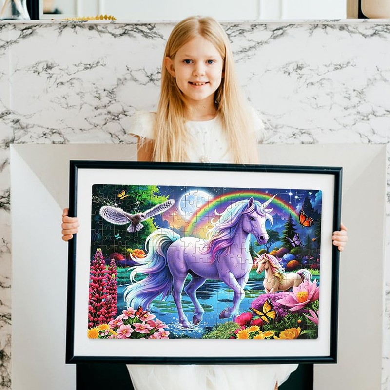 Unicorn Jigsaw Puzzle, 200 Pezzi Unicorn Jigsaw Puzzles, Girls Jigsaw