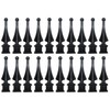 1/2" Black Plastic Four-Sided Spire Wing Tip Finial Fence Topper