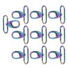 10Pcs Keychain Clasp 38mm Firm Rust Proof Bright Luster Simple