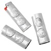 Navajo Silver Coin Lighter Case Cover Genuine Buffalo and Indian