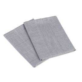 Gözze - Tea Towel Set, 4 Pieces, 100% Cotton Jacquard Fabric, High Density (200 g/m²), 50 x 70 cm - Silver