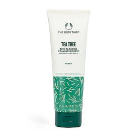 The Body Shop Limpiador espumante para limpiar la piel del árbol de té, 5 onzas líquidas (vegano)