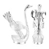 Coffee Spoon Holder Elegant Swan Shaped Alloy Mirror Polish Rich