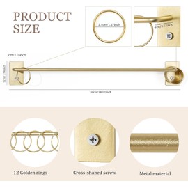 SNOWSTAR - Soporte organizador de clip de metal para pinzas para el cabello y almacenamiento para mujeres y niñas, accesorios para el cabello para puerta de pared, color dorado (1 unidad