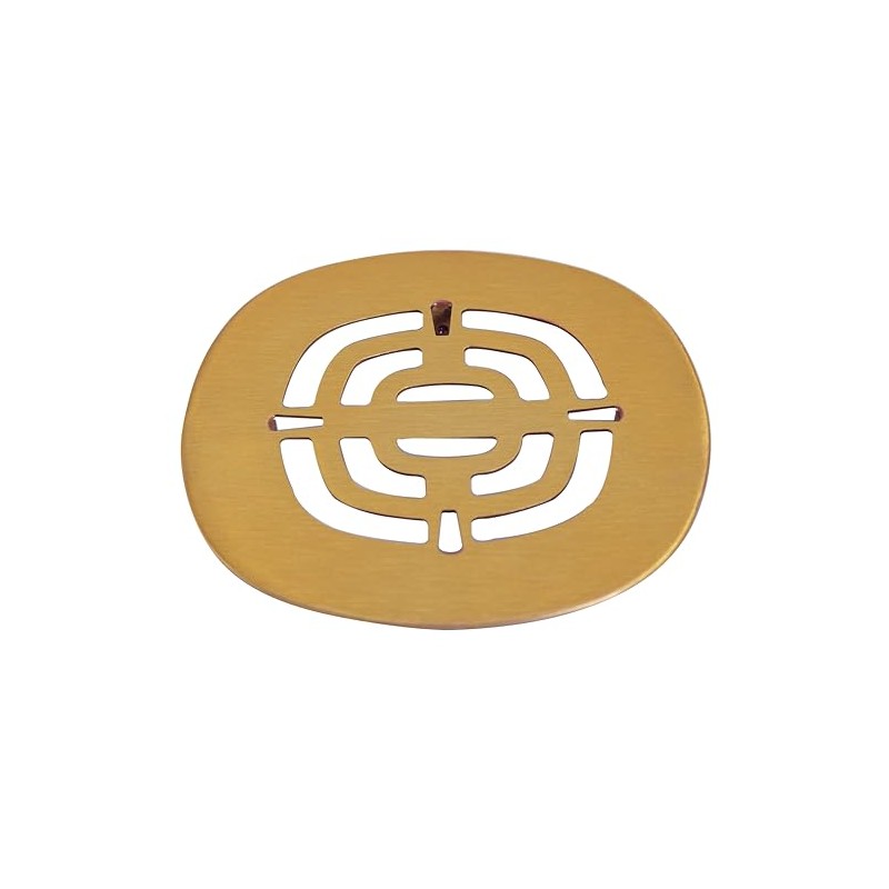 Westbrass D316-18 4-1/2" OD Brass Snap-in Shower Strainer Grid Drain