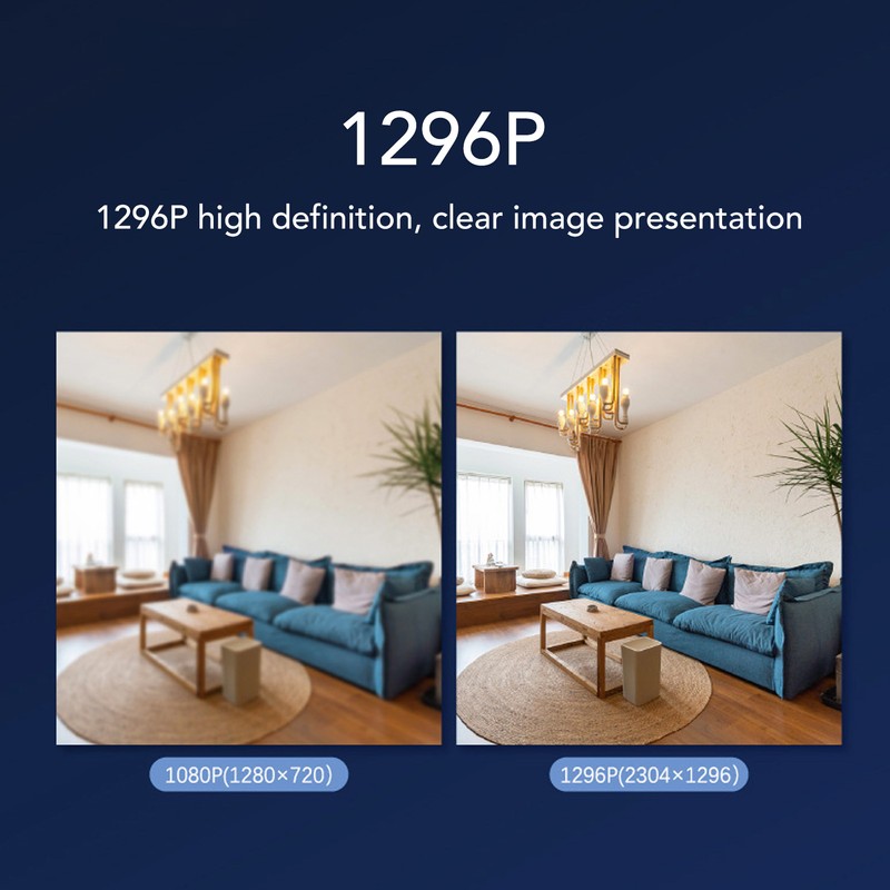 WiFi Security Camera 2.4G 1296P Voice Intercom Infrared Night Vision